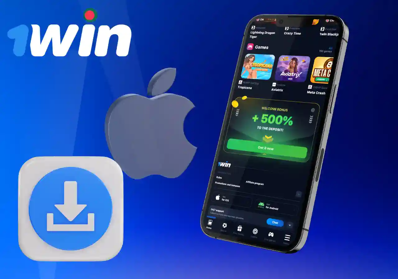 Download 1win apk on iOS